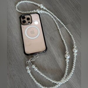 Elegant Pearl Phone Chain with Strap
